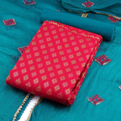 DESIGNERSPOT Jacquard Self Design Salwar Suit Material