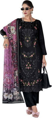 Ambarlyn Pure Cotton Embroidered Salwar Suit Material