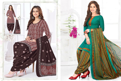 laxmi creation Crepe Printed Salwar Suit Material
