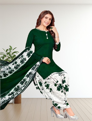 ALSHOP Crepe Self Design Salwar Suit Material