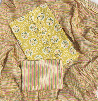 FAB JUNCTION Pure Cotton Printed Salwar Suit Material