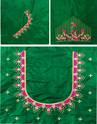 Blouseji Cotton Silk Embroidered Blouse Material