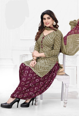Darshini Crepe Printed Kurta & Patiyala Material