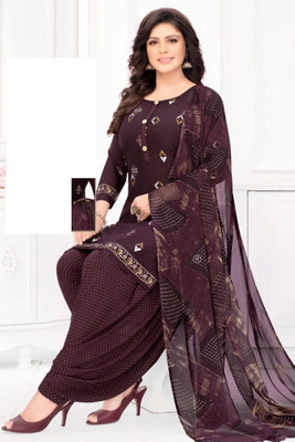 STYLEVEDA Crepe Printed Salwar Suit Material