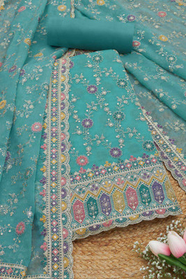 soch Chiffon Embroidered Salwar Suit Material