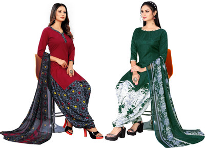 STYLEVEDA Crepe Printed Salwar Suit Material