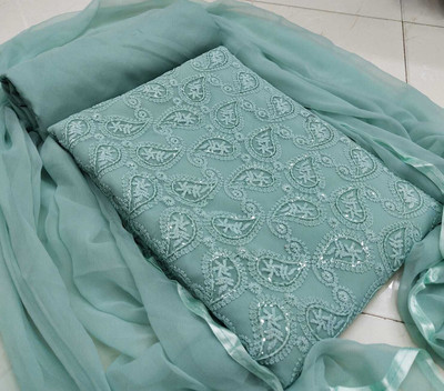 HouseOfCommon Georgette Embroidered Salwar Suit Material