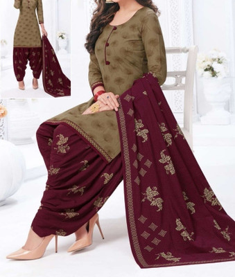 Om Creation Crepe Printed Salwar Suit Material