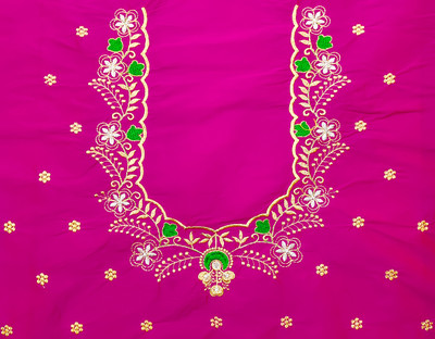 vishwambhari enterprise Art Silk Embroidered Blouse Material