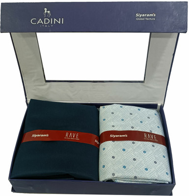CADINI Cotton Blend Solid, Printed Shirt & Trouser Fabric