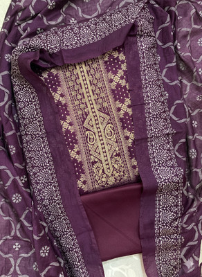 tejal creations Jacquard Geometric Print Kurta & Palazzo Material