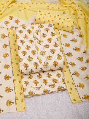 krishna boutique Pure Cotton Printed Salwar Suit Material