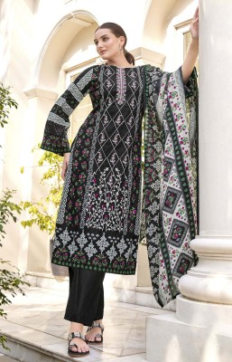 Ambarlyn Pure Cotton Embroidered, Printed Salwar Suit Material