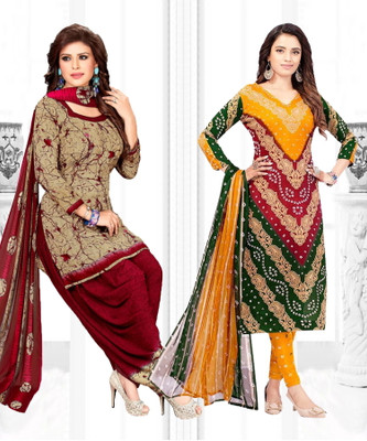ANIRAV Crepe Printed Salwar Suit Material