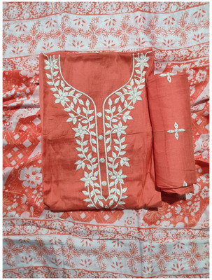 ANSH Viscose Rayon Embroidered Salwar Suit Material