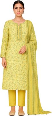 ShEmpire Wool Floral Print Salwar Suit Material