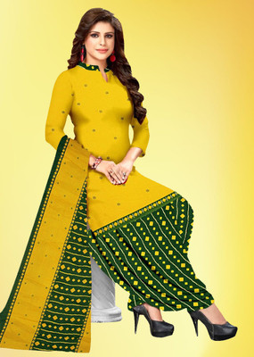 AYKA CLOTHINGS Crepe Printed Salwar Suit Material