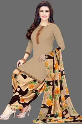 YASHIKA Crepe Solid, Floral Print, Printed, Geometric Print Salwar Suit Material