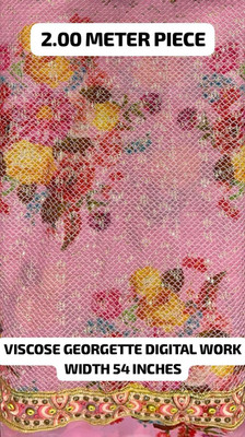 SATKAAR FASHIONS PVT LTD Georgette Printed Multi-purpose Fabric