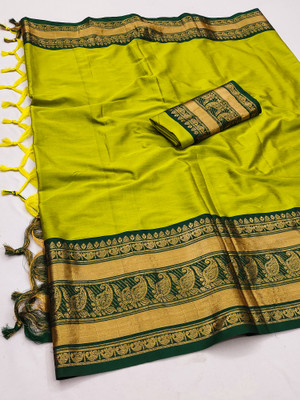 OMICRON FAB Embellished Bollywood Georgette Saree(Light Green)