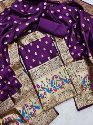PandadiSaree Silk Blend Animal Print Salwar Suit Material