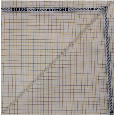 Raymond Pure Cotton Checkered Shirt Fabric