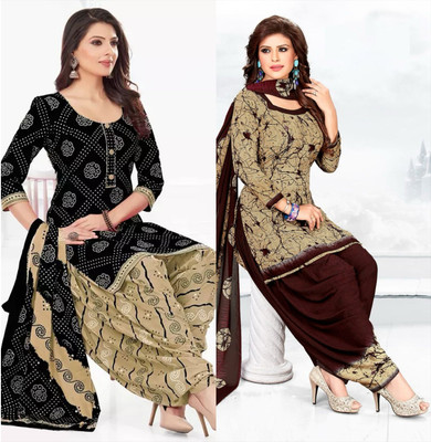 laxmi creation Crepe Printed Salwar Suit Material