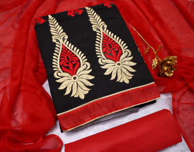 Aadvika Cotton Blend Self Design Salwar Suit Material