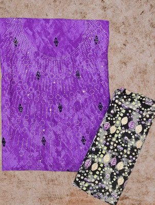 DEEPAK Chanderi Embroidered Salwar Suit Material