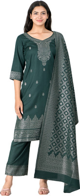 Indo Essence Wool Printed Kurta & Palazzo Material
