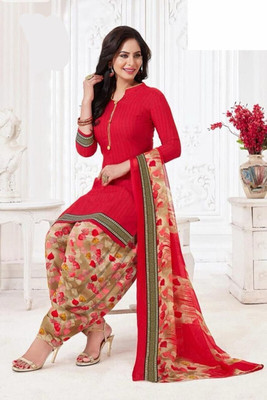 SIMPLYETHNIC Crepe Printed Kurta & Churidar Material