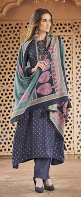 The Jazzbaat Wool Embroidered Salwar Suit Material