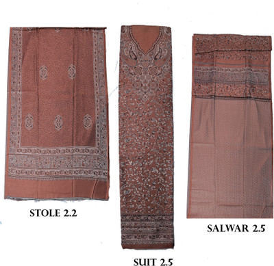 Vrinde Wool Embellished Salwar Suit Material