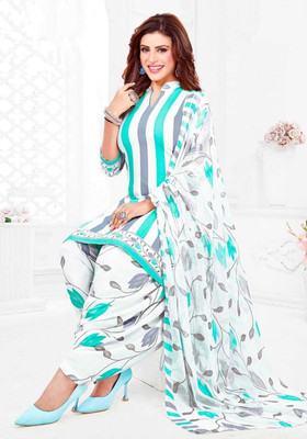 AYKA CLOTHINGS Crepe Printed Salwar Suit Material