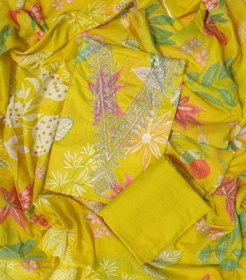 ABODH COLOURS Pure Cotton Printed Salwar Suit Material