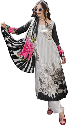 HouseOfCommon Wool Floral Print Salwar Suit Material