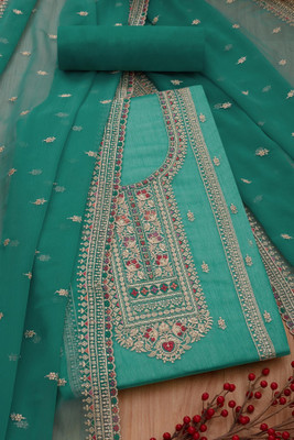 soch Chiffon Embroidered Salwar Suit Material