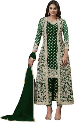 Amit Net/Lace Embroidered Salwar Suit Material