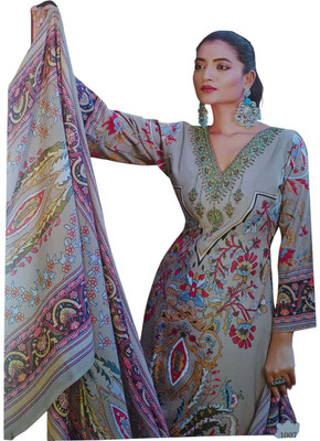 Riaz Arts Pure Cotton Embroidered Salwar Suit Material