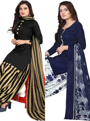 Threads Cotton Blend Printed Salwar Suit Material