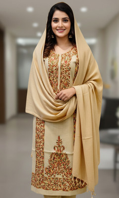 REET MAHAL Wool Embroidered Salwar Suit Material