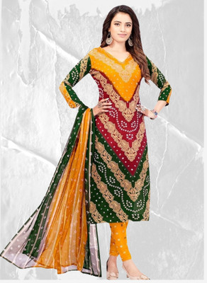 AYKA CLOTHINGS Crepe Printed Salwar Suit Material