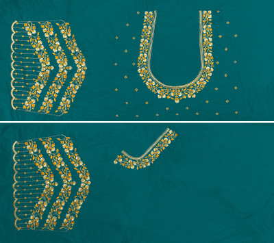 OMINI FASHION Art Silk Embroidered Blouse Material