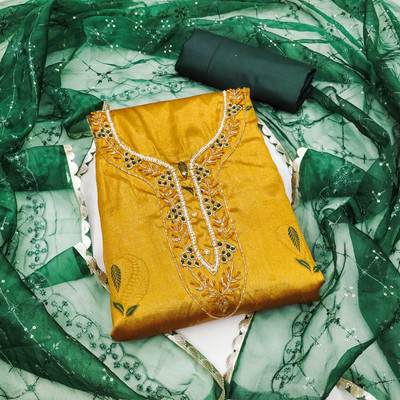 NEGRONI Cotton Silk Self Design Salwar Suit Material