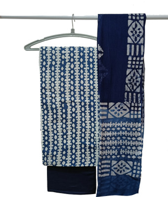 Bombay Buta Cotton Blend Striped Salwar Suit Material