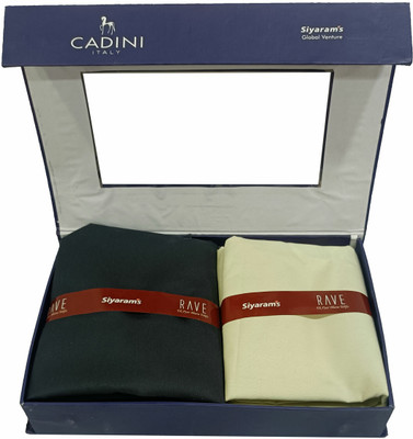 CADINI Cotton Blend Solid Shirt & Trouser Fabric