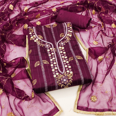 manvaa Modal Embellished Salwar Suit Material