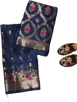MUFFLY Pure Silk Floral Print Salwar Suit Material