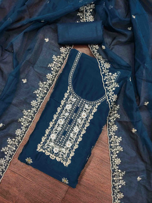Tasrika Organza Embroidered Salwar Suit Material