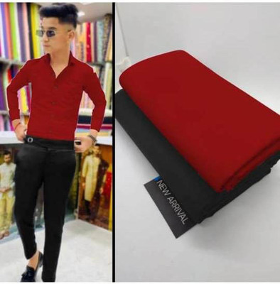 DHARMESH ENTERPRISE Polycotton Solid Shirt & Trouser Fabric